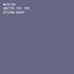 #676784 - Storm Gray Color Image